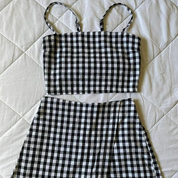 SHEIN Other - Black & White Gingham Two Piece Set